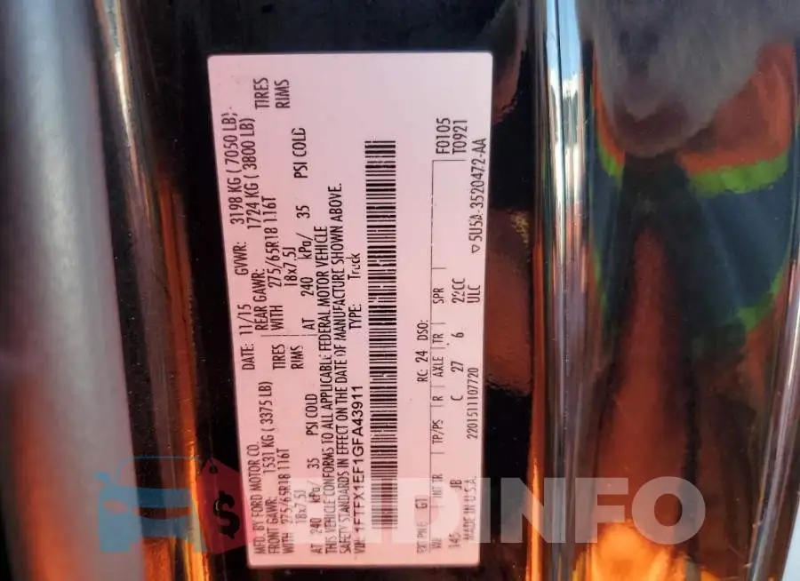 1FTFX1EF1GFA43911 Photo# 12
