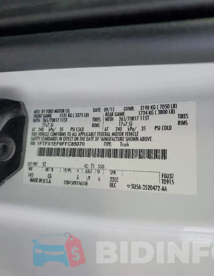 1FTFX1EF9FFC85070 Photo# 12