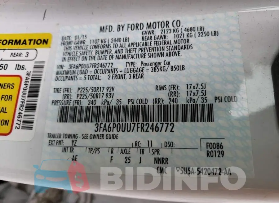 3FA6P0UU7FR246772 Photo# 12