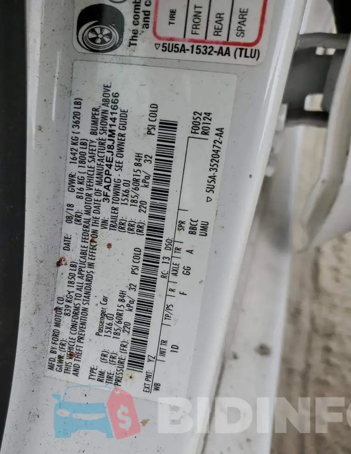 3FADP4EJ8JM141666 Photo# 12