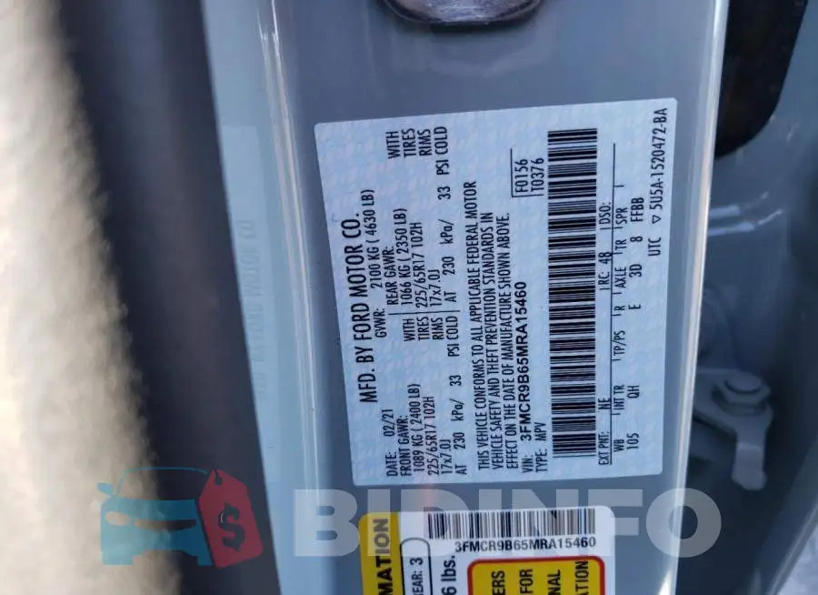 3FMCR9B65MRA15460 Photo# 13