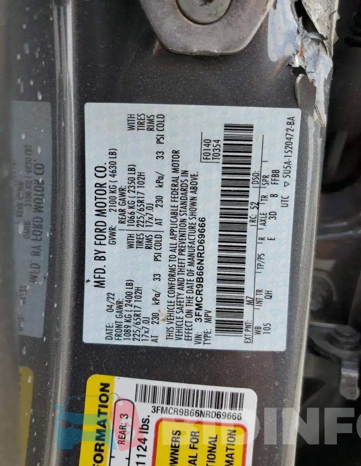 3FMCR9B66NRD69666 Photo# 14