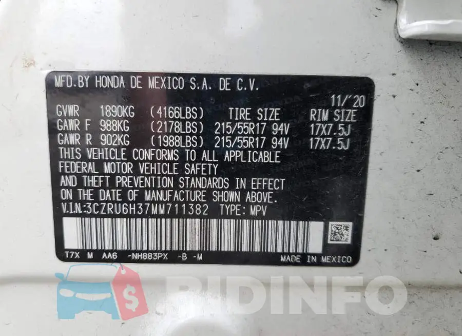 3CZRU6H37MM711382 Photo# 13