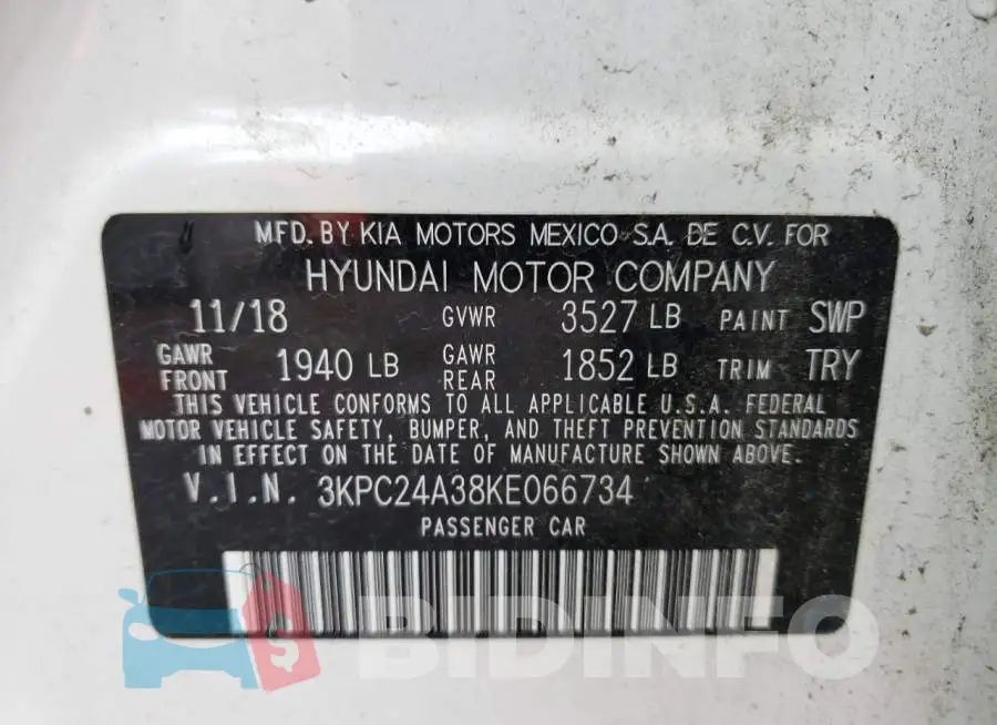 3KPC24A38KE066734 Photo# 12