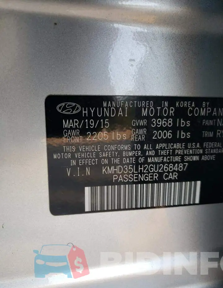 KMHD35LH2GU268487 Photo# 10