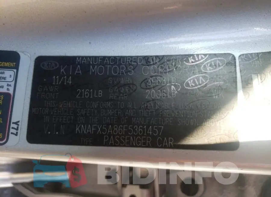 KNAFX5A86F5361457 Photo# 13