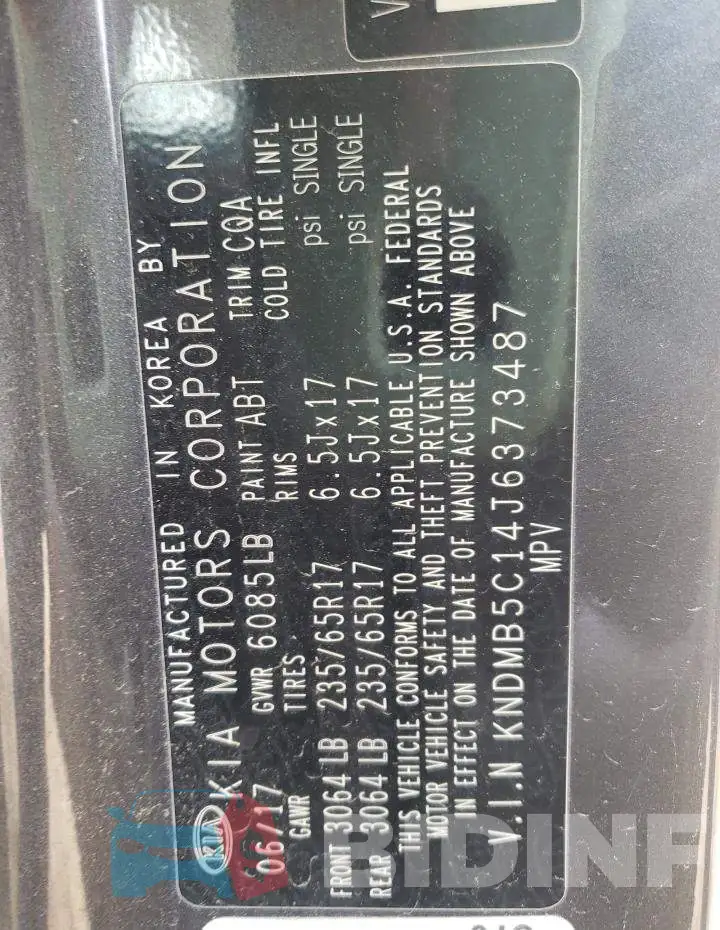 KNDMB5C14J6373487 Photo# 13