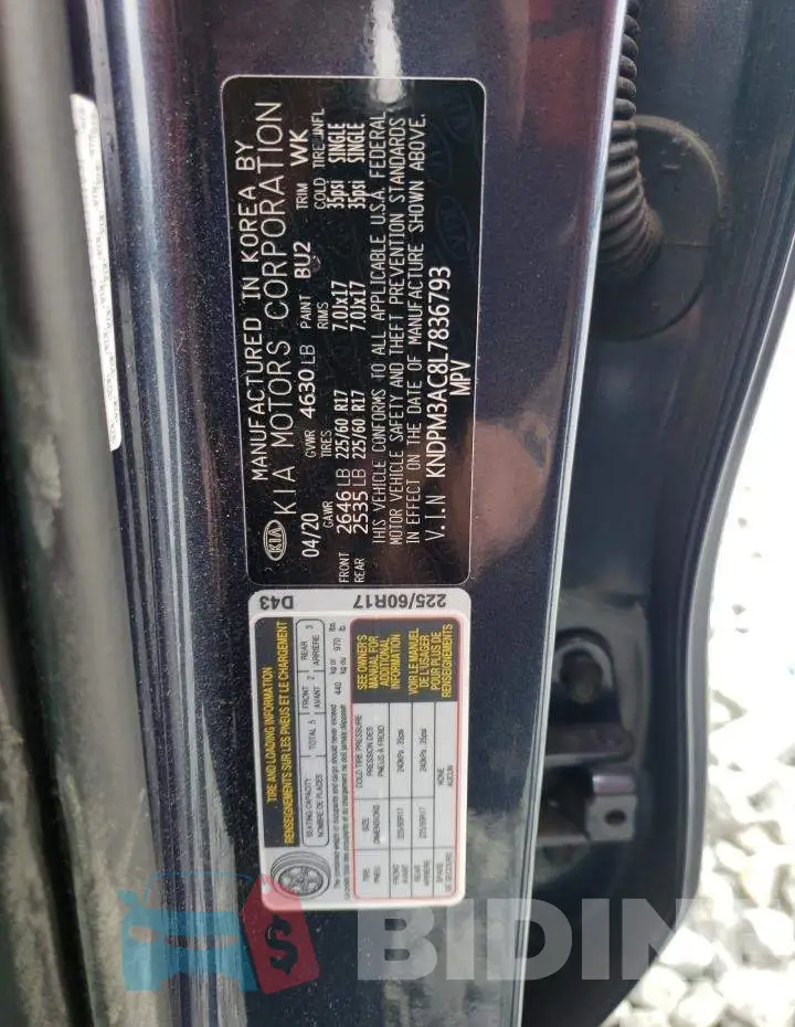 KNDPM3AC8L7836793 Photo# 13