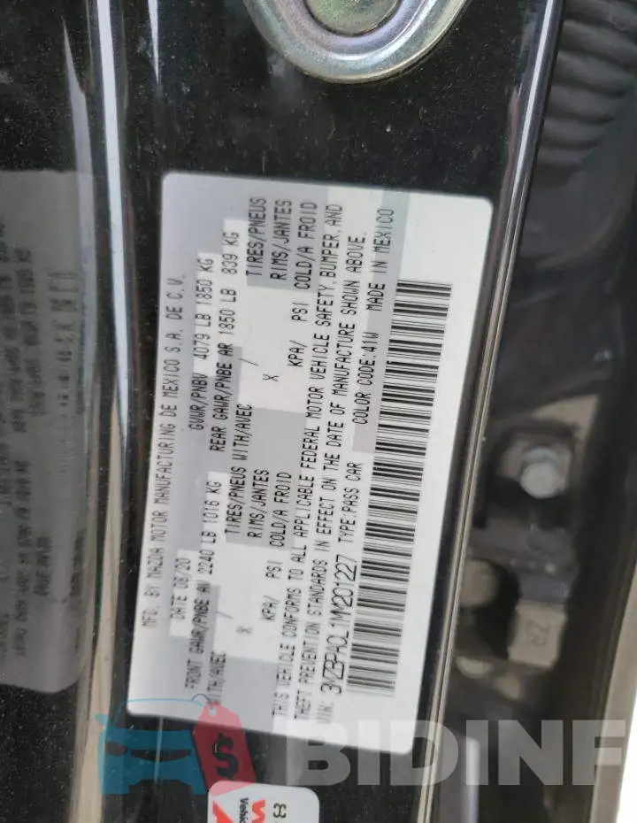 3MZBPACL1MM201227 Photo# 12