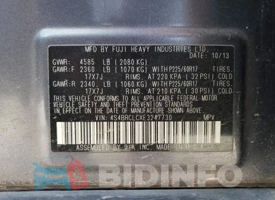 4S4BRCLCXE3247730 Photo# 12