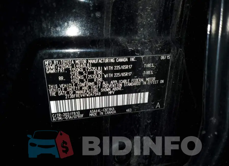 2T3BFREV4FW347948 Photo# 13