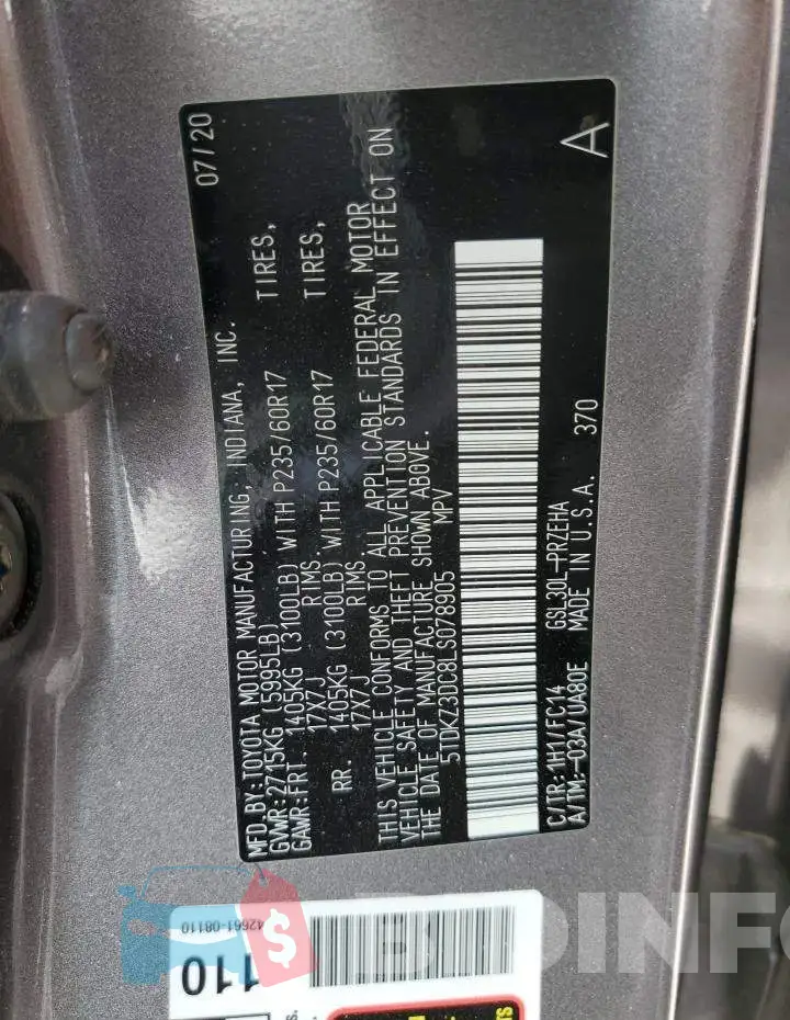 5TDKZ3DC8LS078905 Photo# 13