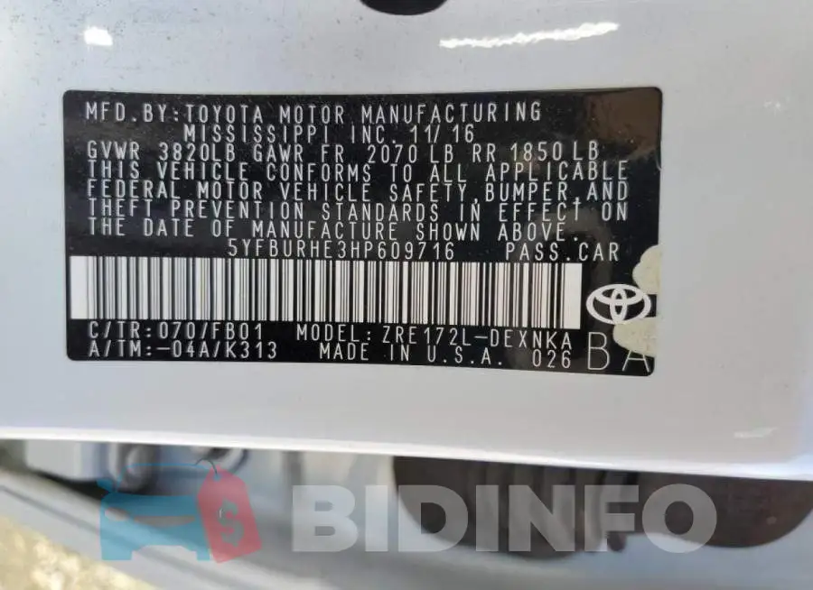 5YFBURHE3HP609716 Photo# 12