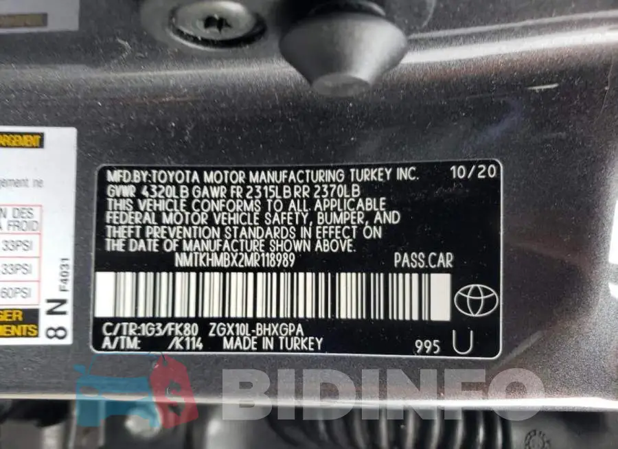 NMTKHMBX2MR118989 Photo# 13