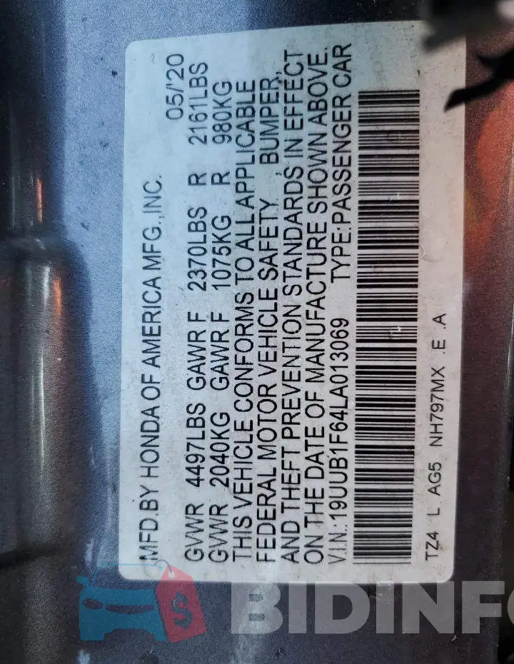 19UUB1F64LA013069 Photo# 12