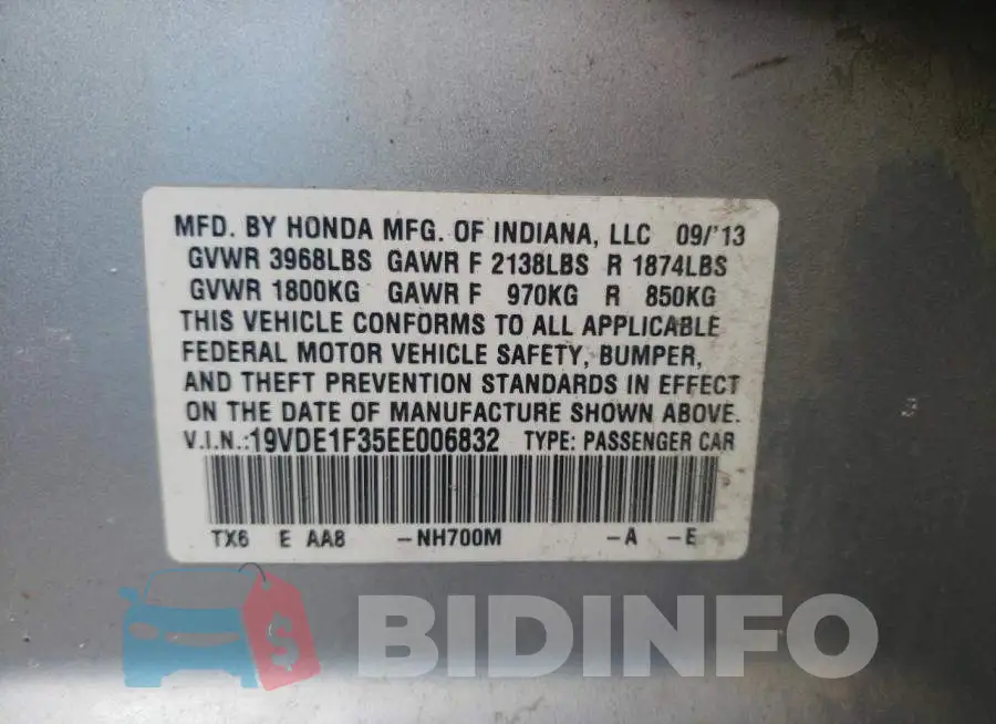 19VDE1F35EE006832 Photo# 12