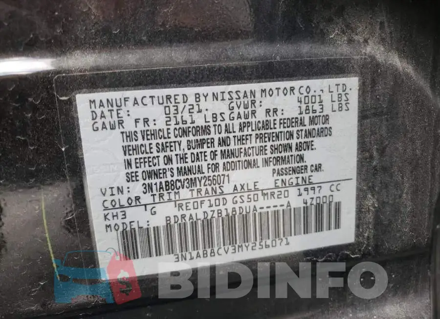3N1AB8CV3MY256071 Photo# 13