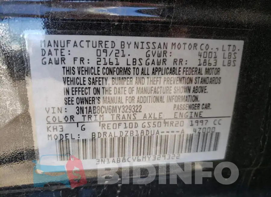 3N1AB8CV6MY329322 Photo# 12