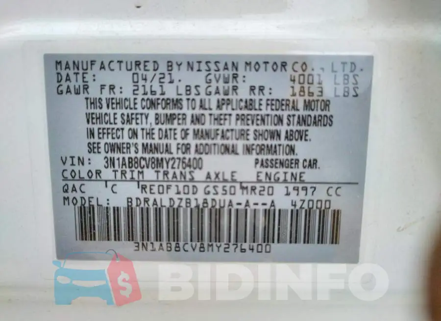 3N1AB8CV8MY276400 Photo# 12