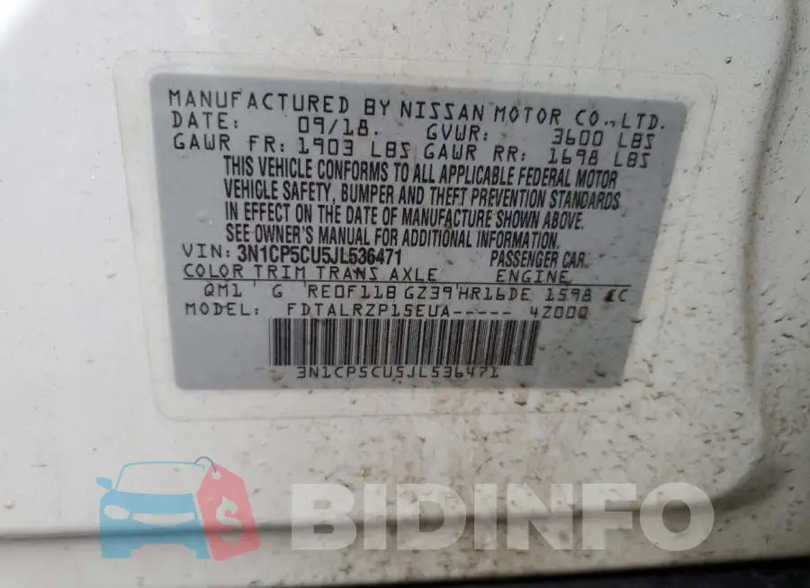 3N1CP5CU5JL536471 Photo# 12
