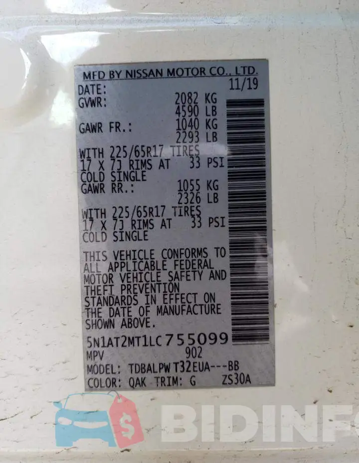 5N1AT2MT1LC755099 Photo# 13