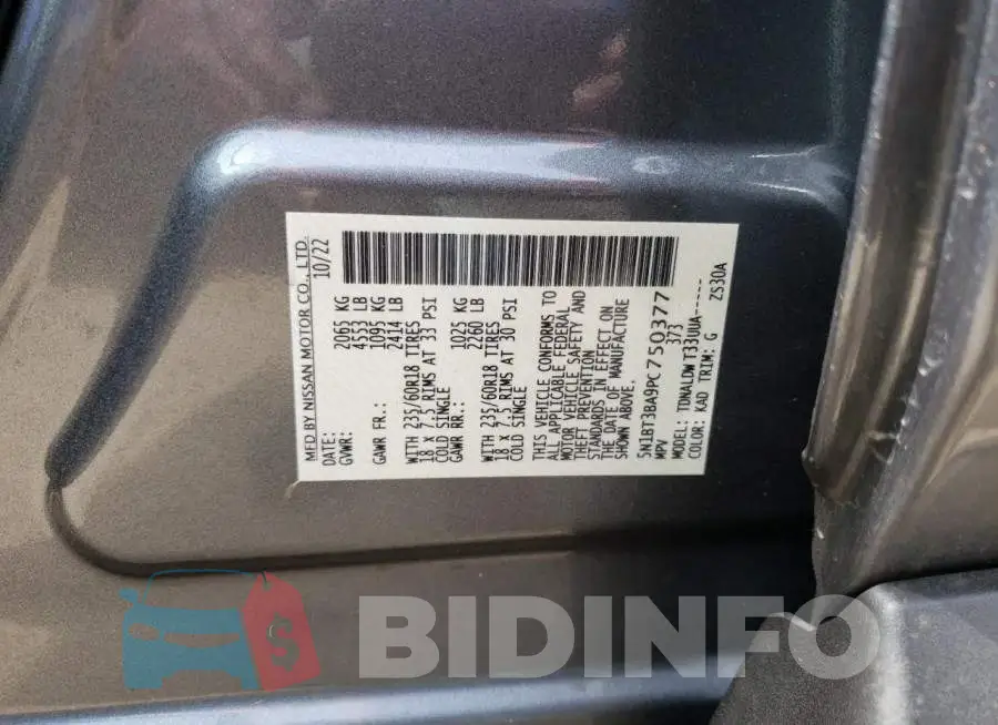 5N1BT3BA9PC750377 Photo# 14