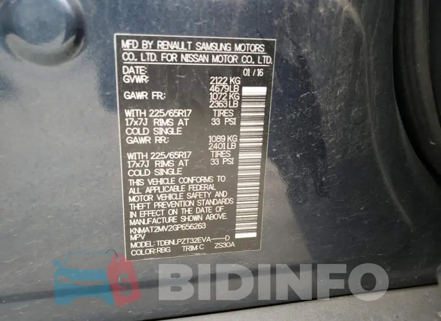 KNMAT2MV2GP656263 Photo# 13