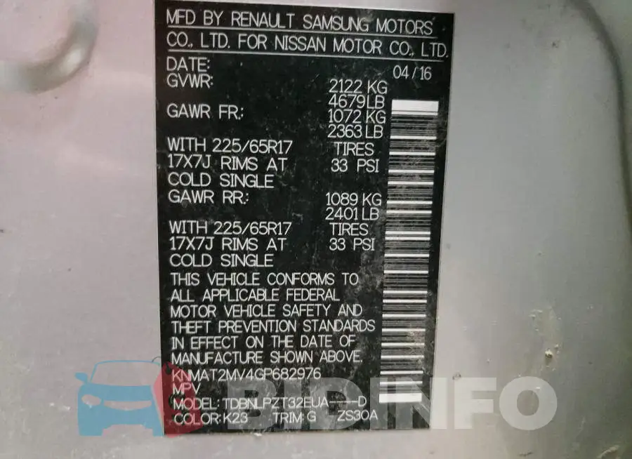 KNMAT2MV4GP682976 Photo# 13