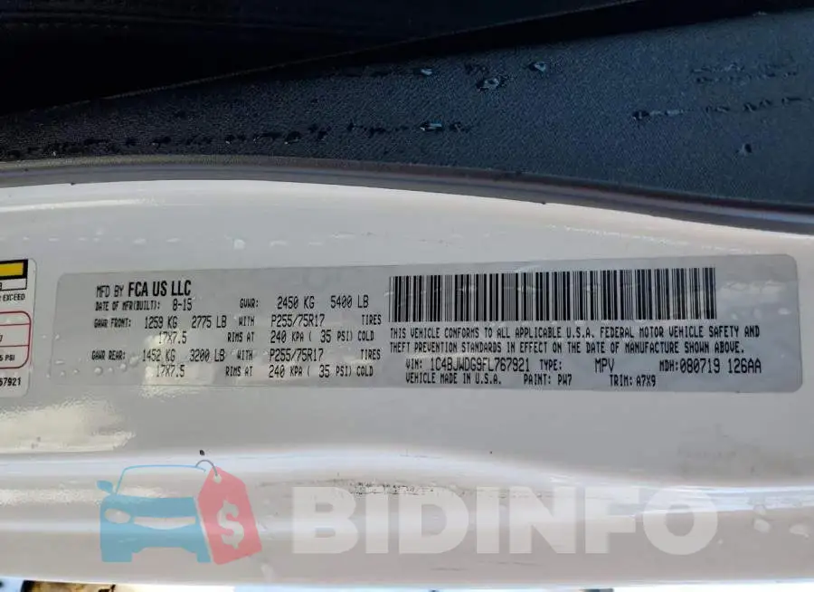 1C4BJWDG9FL767921 Photo# 12
