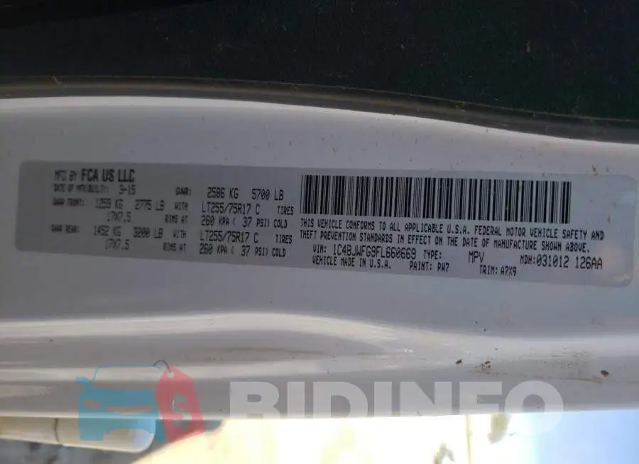 1C4BJWFG9FL660669 Photo# 12