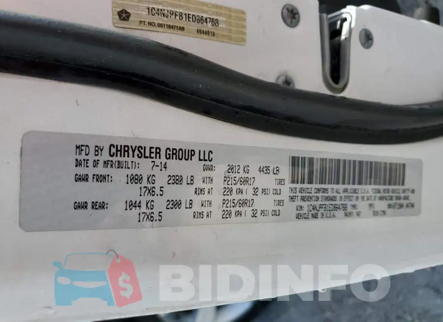 1C4NJPFB1ED864768 Photo# 13