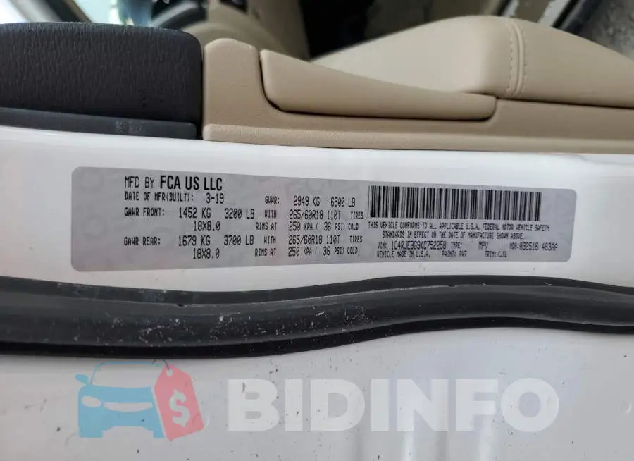 1C4RJEBG9KC752258 Photo# 10