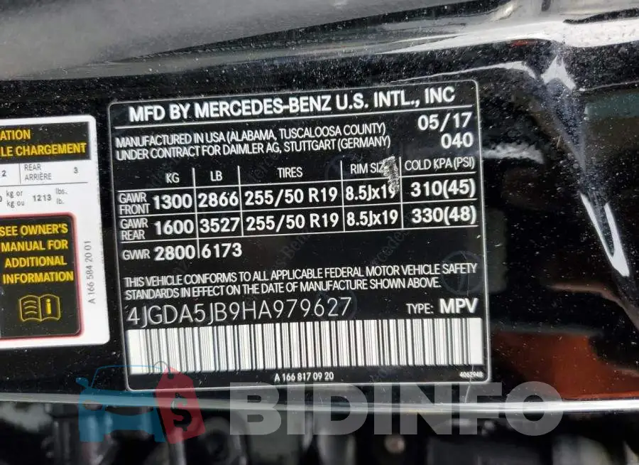 4JGDA5JB9HA979627 Photo# 13