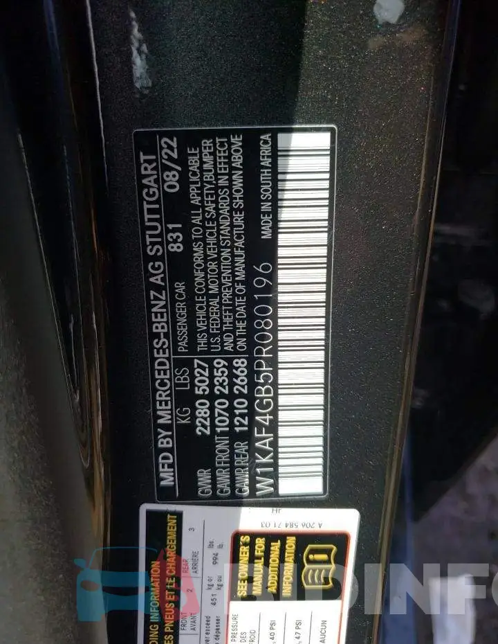 W1KAF4GB5PR080196 Photo# 12