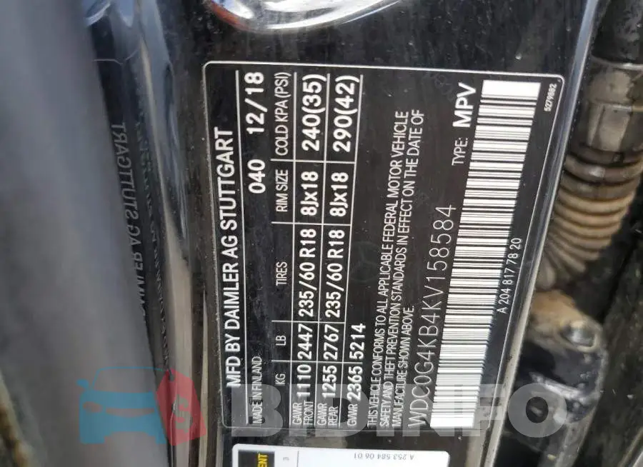 WDC0G4KB4KV158584 Photo# 10