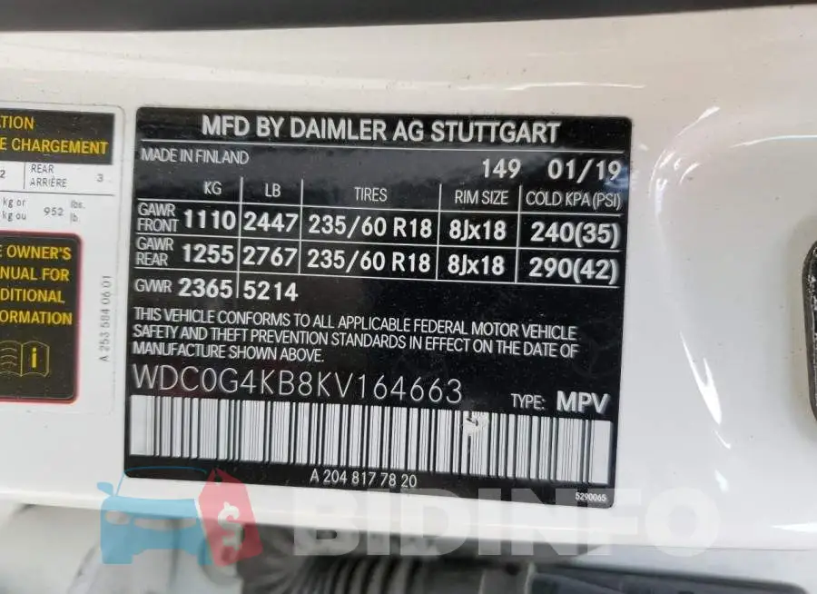WDC0G4KB8KV164663 Photo# 13