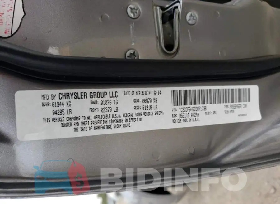 1C3CDFBH6ED871738 Photo# 12