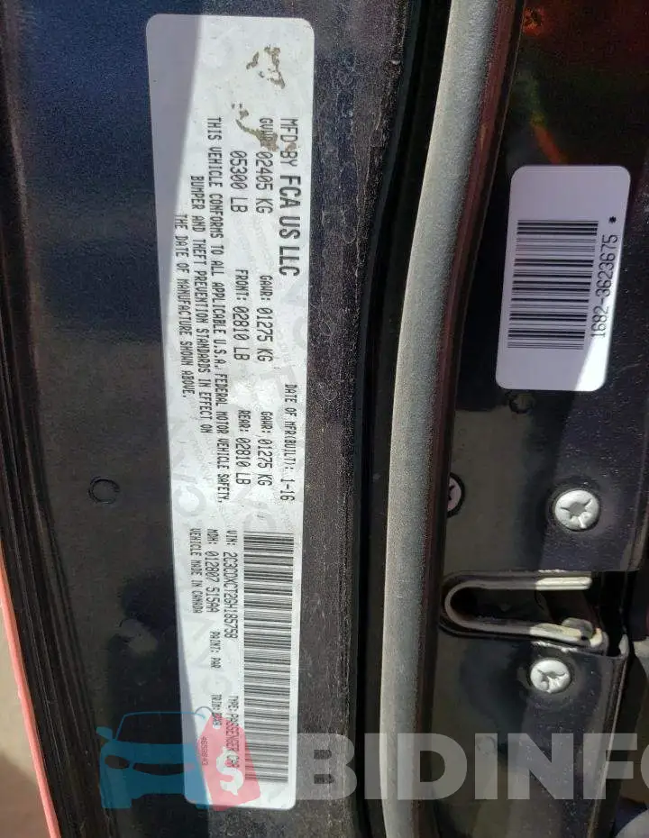 2C3CDXCT2GH185758 Photo# 13