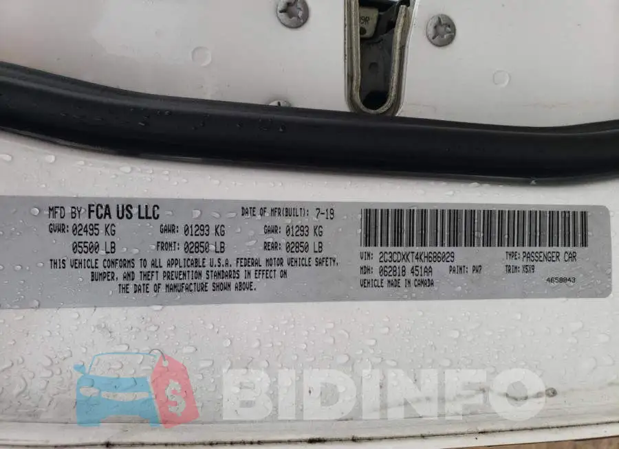 2C3CDXKT4KH686029 Photo# 13