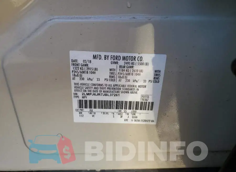 2LMPJ6JR7JBL37261 Photo# 13