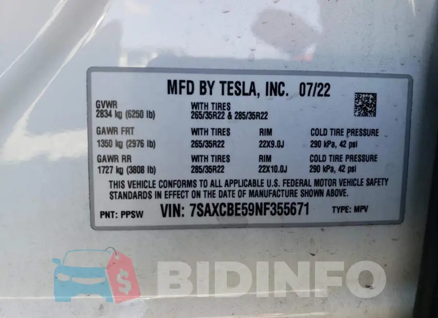 7SAXCBE59NF355671 Photo# 14