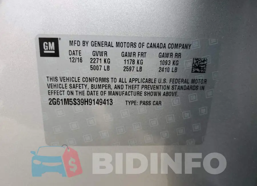 2G61M5S39H9149413 Photo# 12
