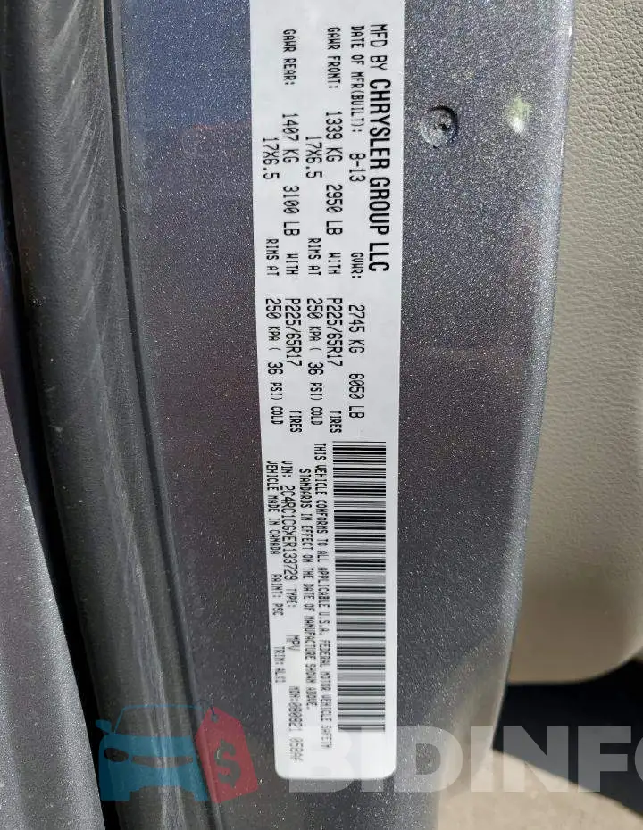 2C4RC1CGXER133729 Photo# 10
