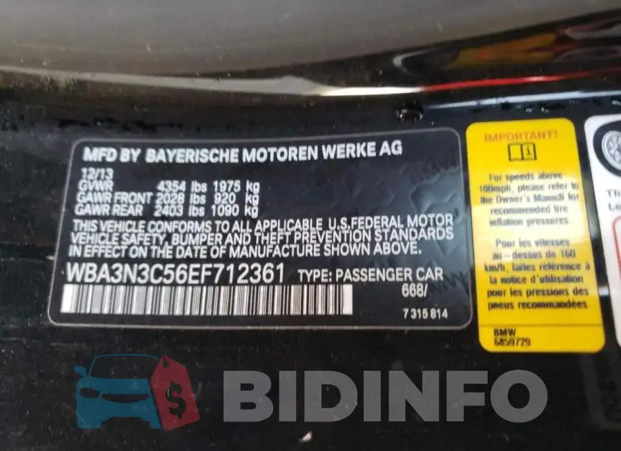 WBA3N3C56EF712361 Photo# 12