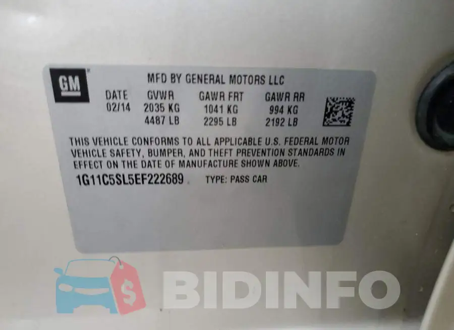 1G11C5SL5EF222689 Photo# 12