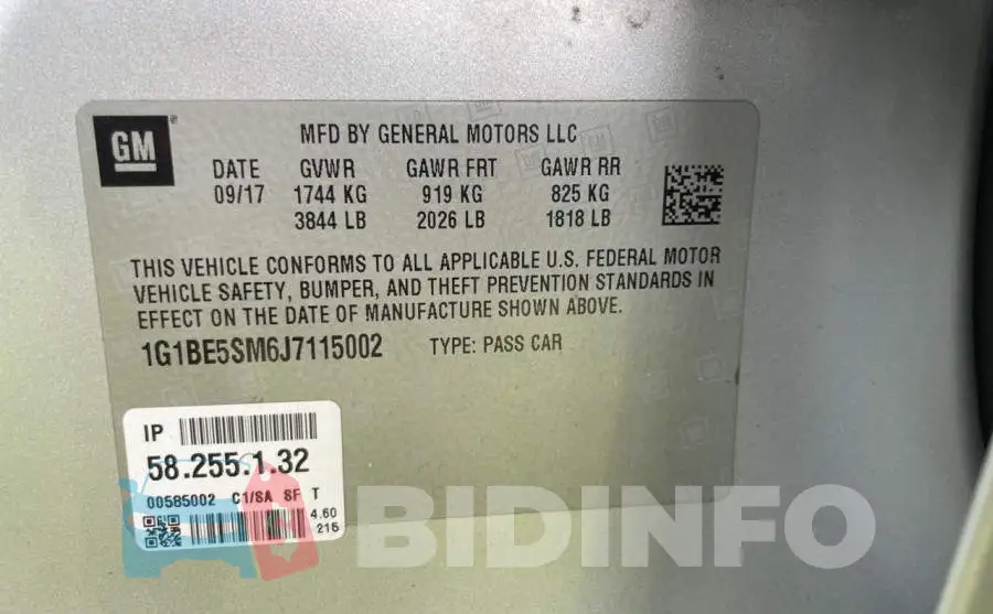 1G1BE5SM6J7115002 Photo# 10