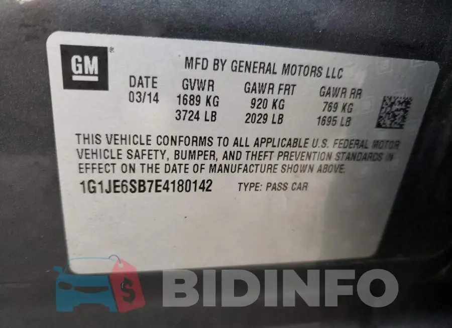 1G1JE6SB7E4180142 Photo# 12