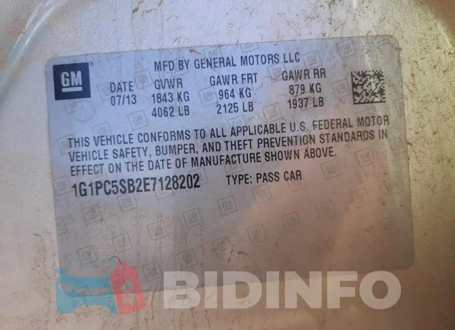 1G1PC5SB2E7128202 Photo# 12