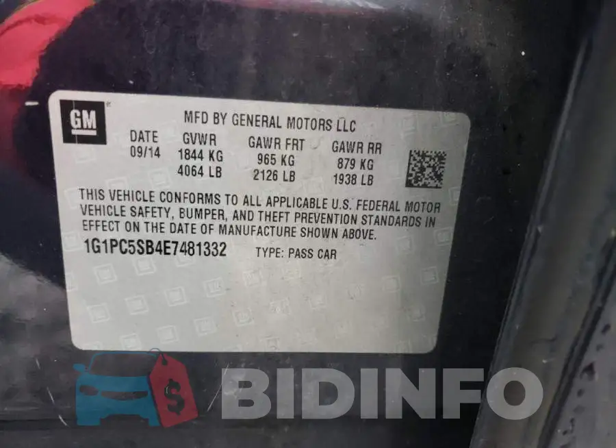 1G1PC5SB4E7481332 Photo# 12