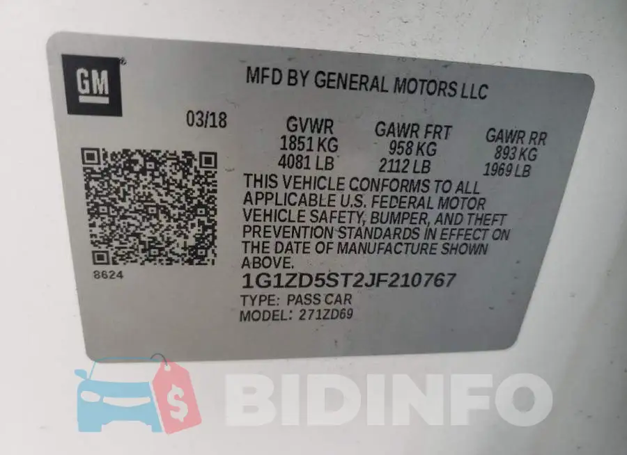 1G1ZD5ST2JF210767 Photo# 12